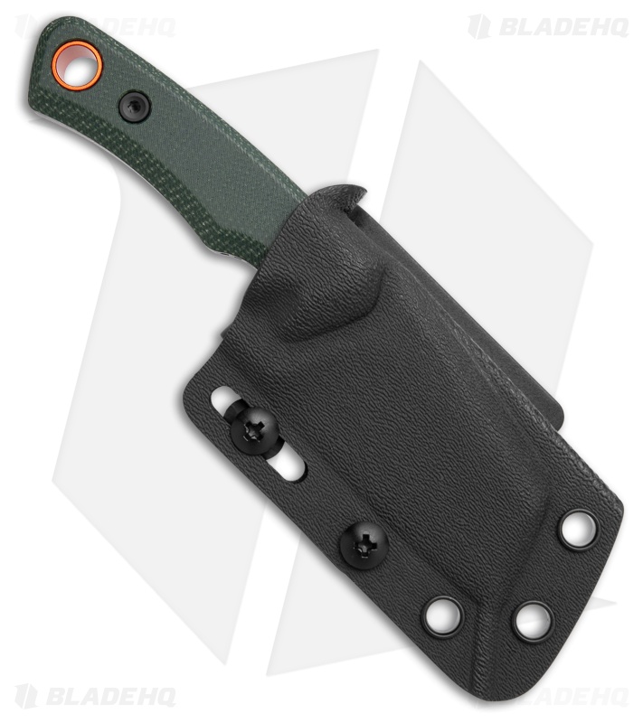 Vosteed Marmoset Fixed Blade Knife Green Micarta (2.2" Black SW)