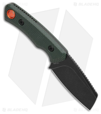 Vosteed Marmoset Fixed Blade Knife Green Micarta (2.2" Black SW)