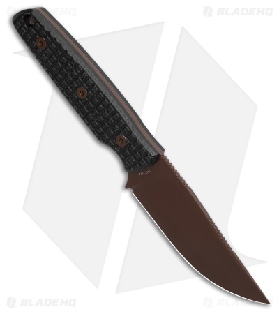 Vosteed Mink Fixed Blade Knife Black G-10 (3.3" Copper Dune)