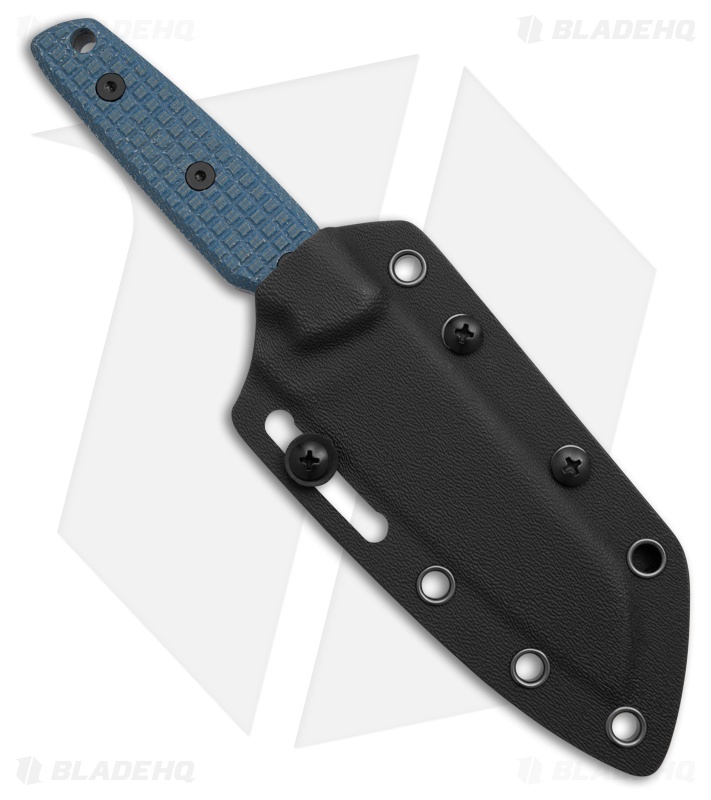 Vosteed Mink Fixed Blade Knife | Blue Micarta + Black SW