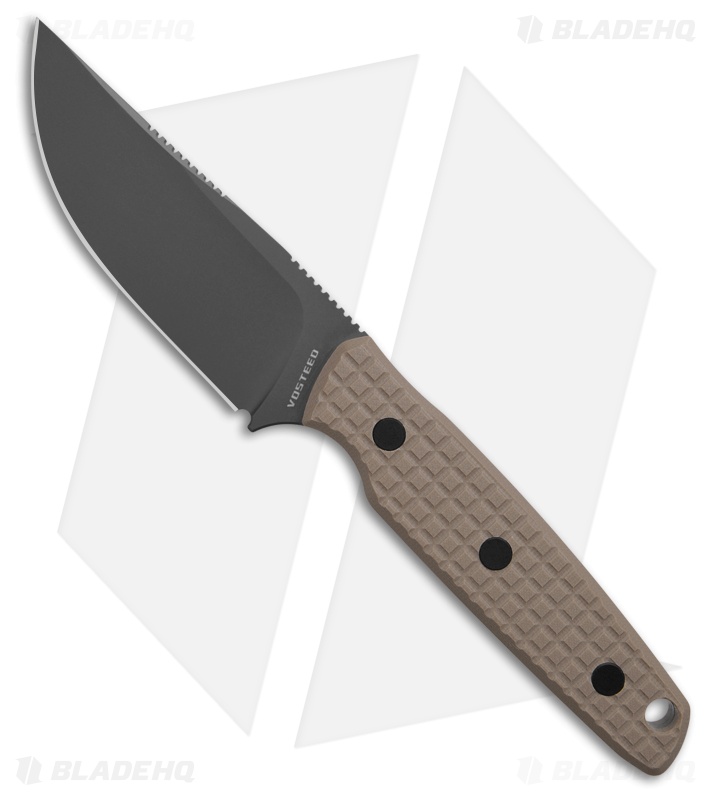 Vosteed Mink Fixed Blade Sand G-10 Clip Point Gray 14C28N
