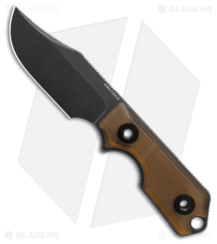 Vosteed Quokka Fixed Blade Knife Amber PEI Black SW