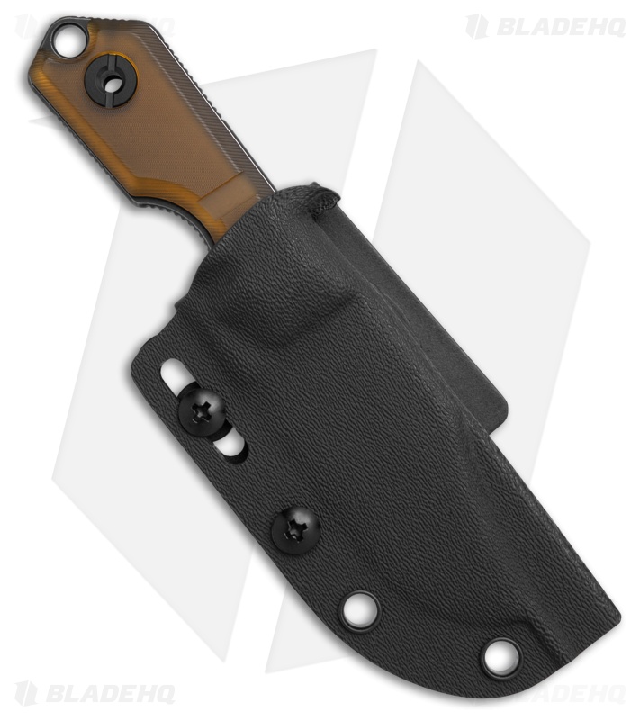 Vosteed Quokka Fixed Blade Knife Amber PEI (2.7" Black Stonewash)