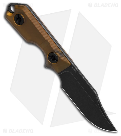 Vosteed Quokka Fixed Blade Knife Amber PEI (2.7" Black Stonewash)