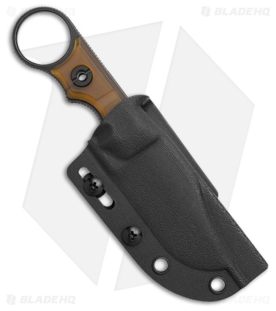 Vosteed Quokka-O Fixed Blade Knife Amber PEI (2.75" Black SW)