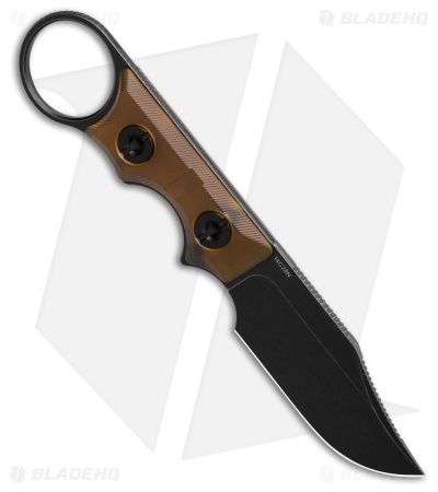 Vosteed Quokka-O Fixed Blade Knife Amber PEI (2.75" Black SW)