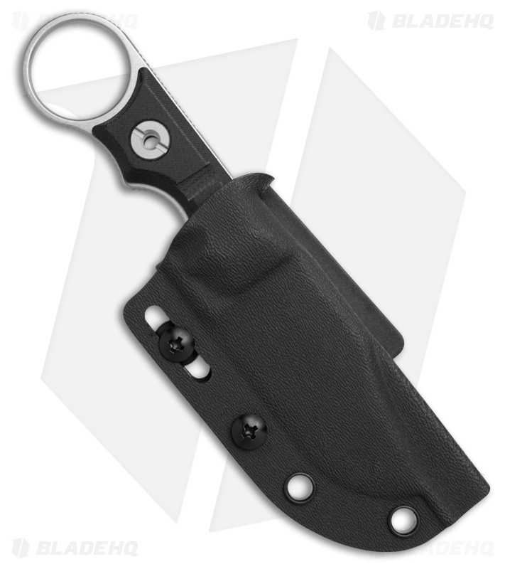 Vosteed Quokka-O Fixed Blade Knife Black Micarta (2.75" Stonewash)