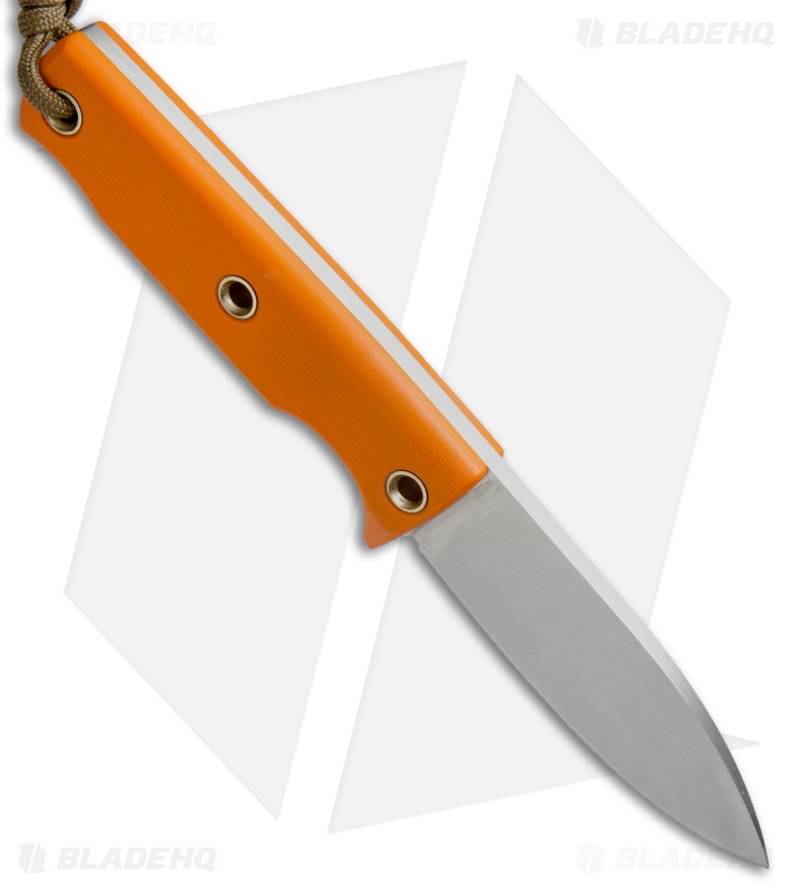 Wallace Edged Tools Field Mouse Fixed Blade Knife Orange G-10 (3.25" Satin)