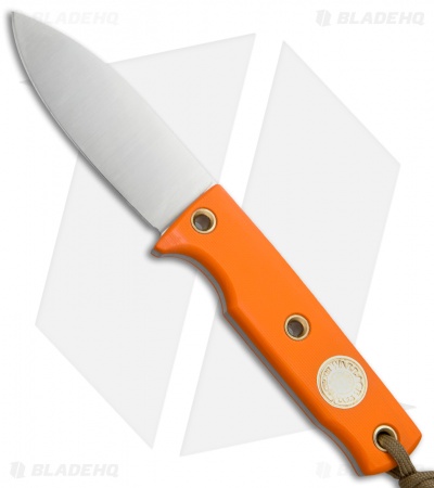 Wallace Edged Tools Field Mouse Fixed Blade Knife Orange G-10 (3.25" Satin)