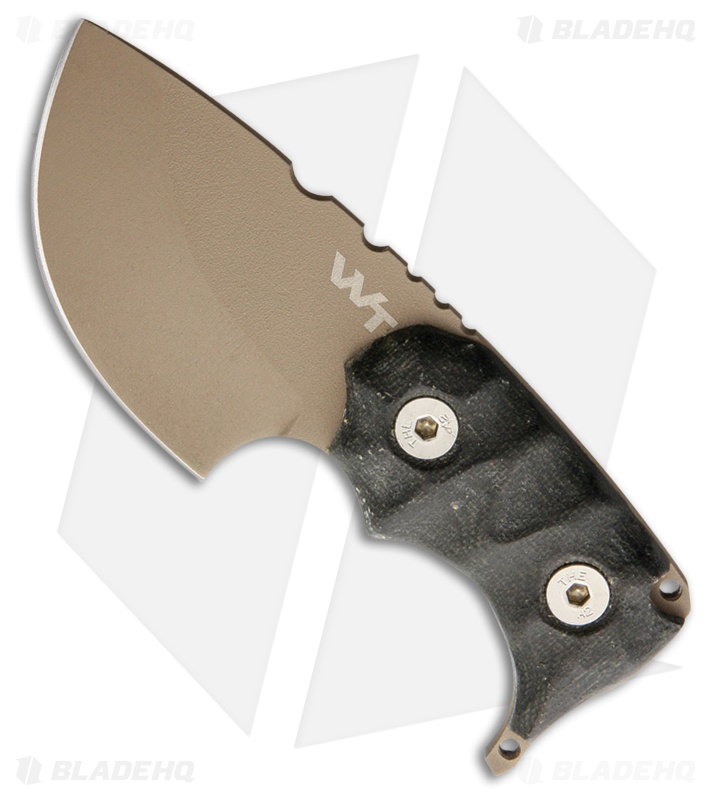 Wander Tactical Tryceratops Fixed Blade Knife Black Micarta (2.5" FDE)