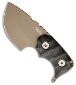 Wander Tactical Tryceratops Fixed Blade Knife Black Micarta (2.5" FDE)