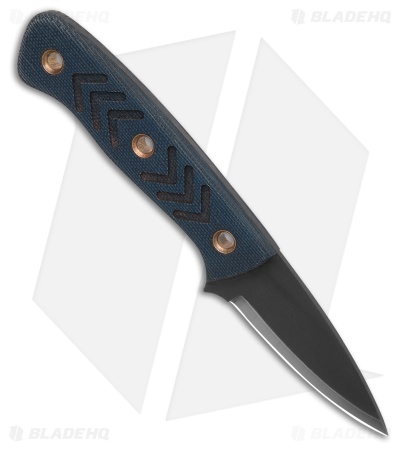 Wenger Blades Companion Fixed Blade Knife Blue Micarta (2.75" Black)