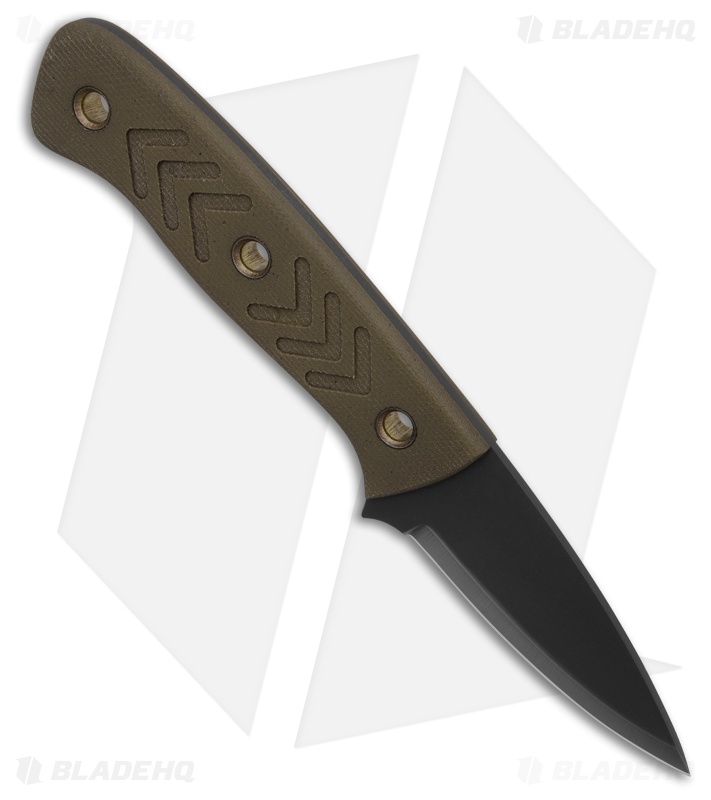Wenger Blades Companion Fixed Blade Knife OD Green Micarta (2.75" Black)