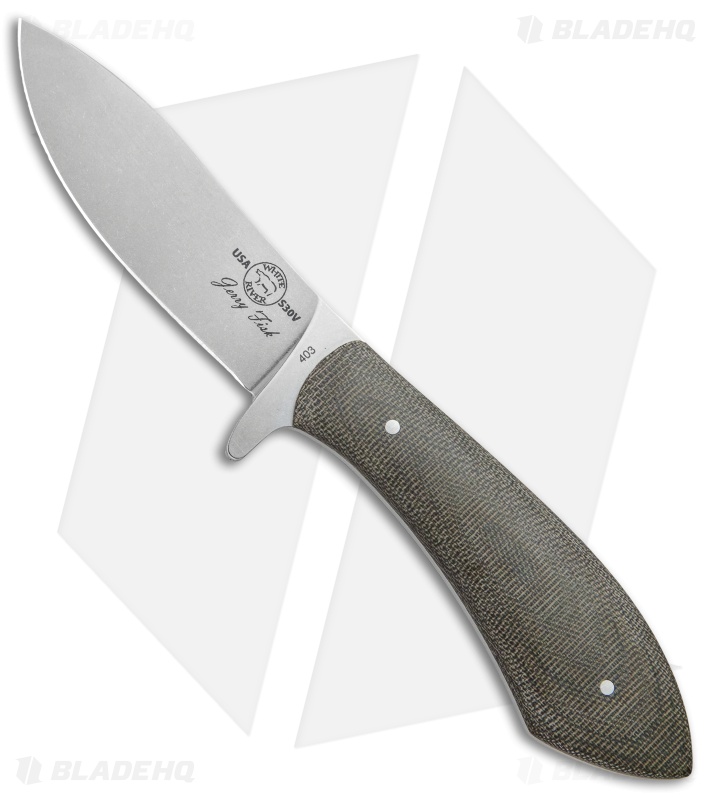 White River Knives Bush Knife OD Green Micarta (3.625" Stonewash) 