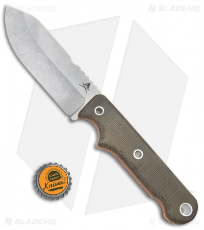 White River FC4 Firecraft Fixed Blade Knife OD Green w/ Kydex Sheath (4" SW)