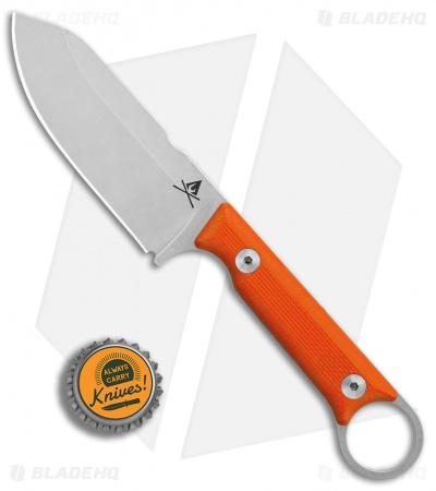 White River Firecraft 3.5 Pro Fixed Blade Knife Orange G-10 (3.5" Stonewash)