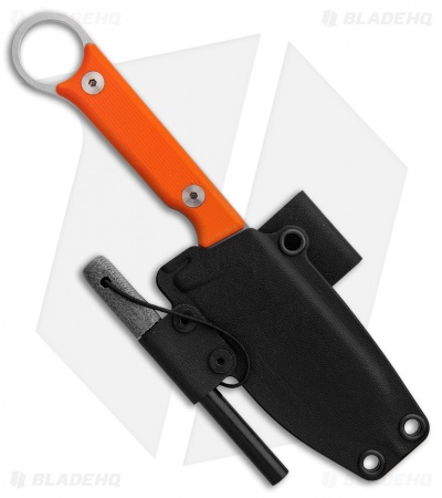 White River Firecraft 3.5 Pro Fixed Blade Knife Orange G-10 (3.5" Stonewash)