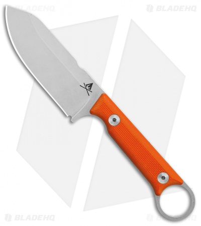 White River Firecraft 3.5 Pro Fixed Blade Knife Orange G-10 (3.5" Stonewash)