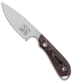 White River M1 Caper Fixed Blade Knife Black/Red Richlite (3.1" Stonewash)