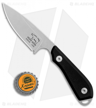 White River M1 Backpacker Pro Fixed Blade Knife Black G-10 (3.1" Stonewash)