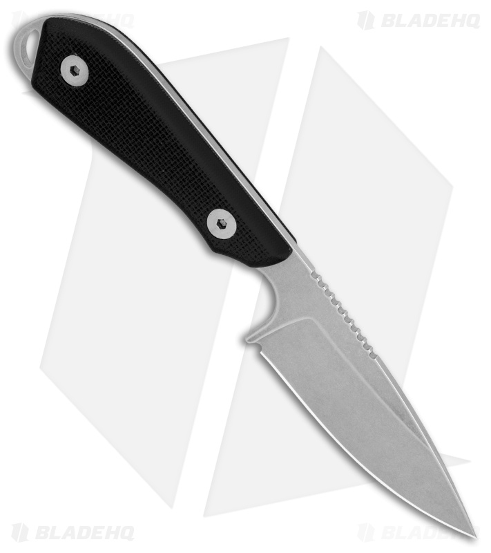 White River M1 Backpacker Pro Fixed Blade Knife Black G-10 (3.1" Stonewash)