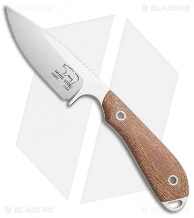 White River Knives Caper Fixed Blade Knife Natural Micarta (3" Stonewash)
