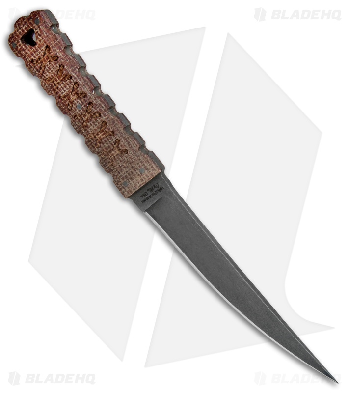Williams Blade Design HZT Fixed Blade Knife Burlap Micarta (6.5" Black) HZT-002