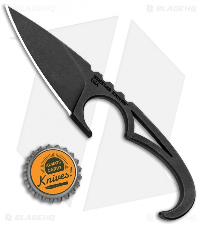Williams Blade Design Sgian Dubh Neck Knife Fixed Blade (2.5" Black) SDN-003