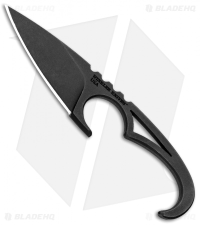 Williams Blade Design Sgian Dubh Neck Knife Fixed Blade (2.5" Black) SDN-003