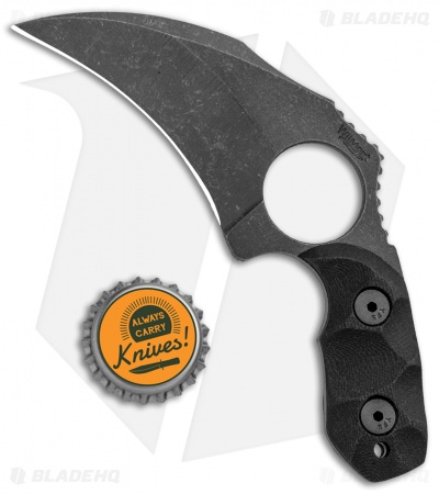 Wilmont Knives Little Ripper Fixed Blade Knife Black G-10 (3.5" Acid SW)