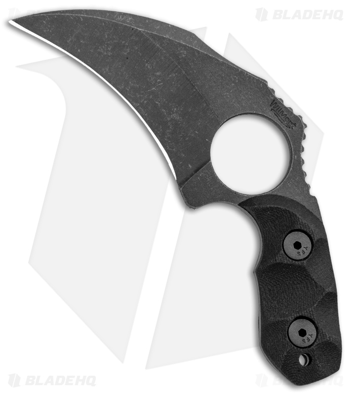 Wilmont Knives Little Ripper Fixed Blade Knife Black G-10 (3.5" Acid SW)