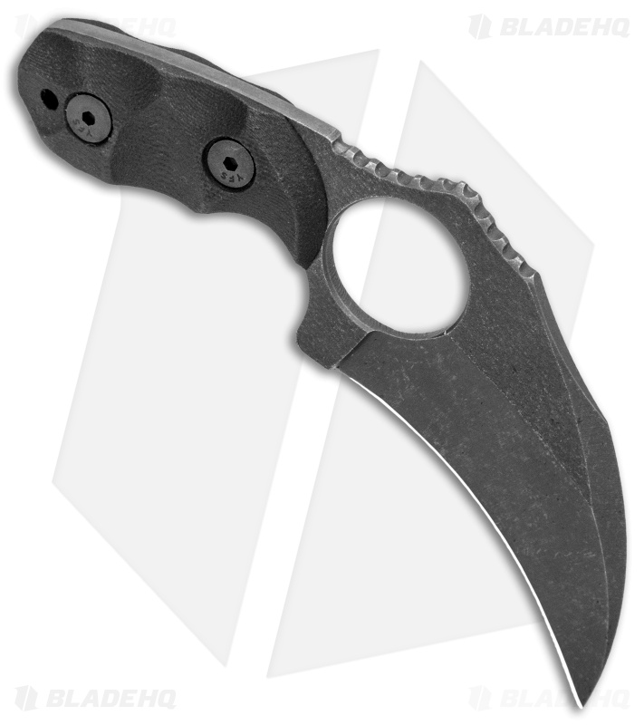 Wilmont Knives Little Ripper Fixed Blade Knife Black G-10 (3.5" Acid SW)