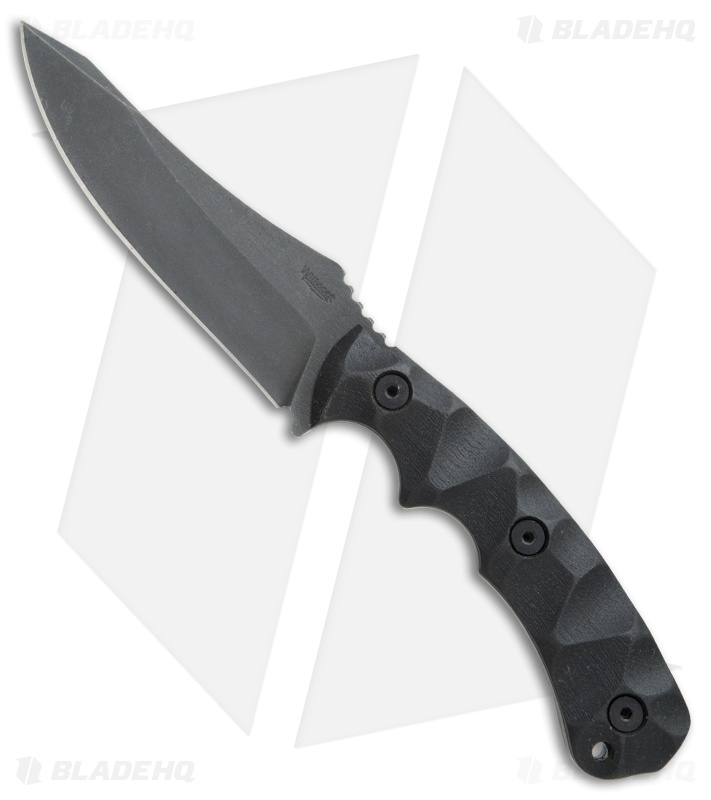 Wilmont Knives Persian Fixed Blade Knife Black G-10 (4.125" Acid SW)