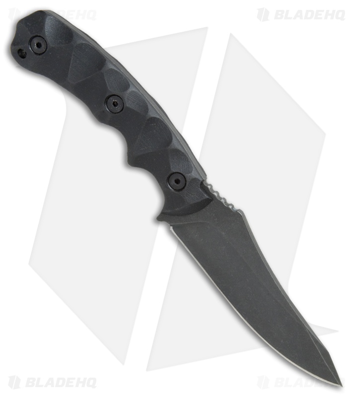 Wilmont Knives Persian Fixed Blade Knife Black G-10 (4.125" Acid SW)