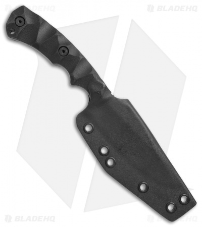 Wilmont Knives Utility Fighter Fixed Blade Knife Black G-10 (3.8" Acid SW)