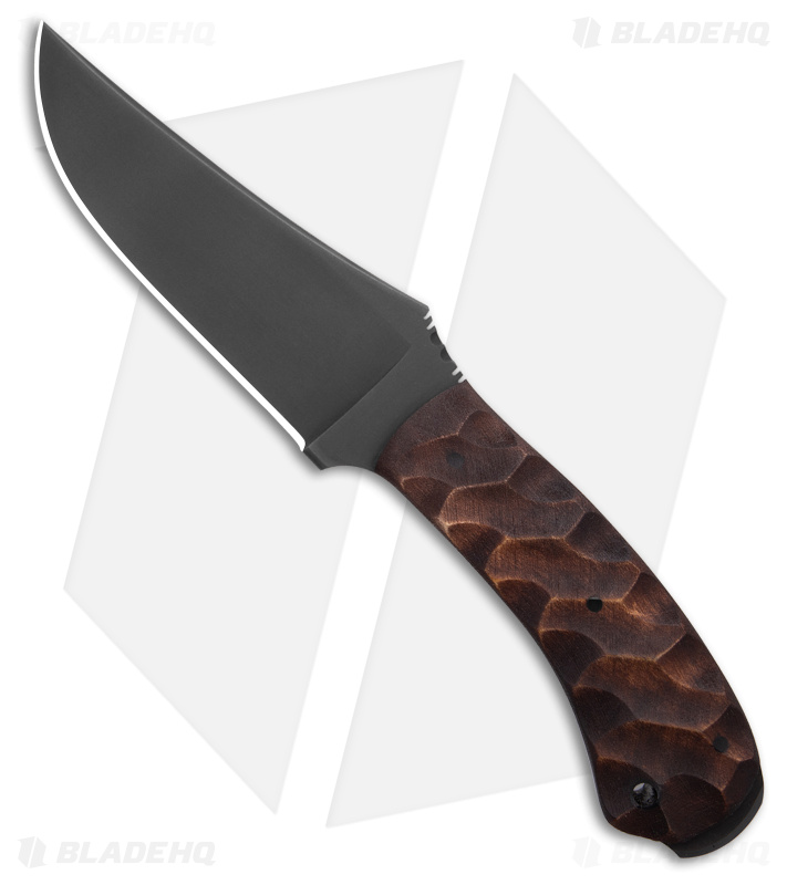 Winkler Knives Crusher Belt Knife Maple Sculpted (4.875" Black Caswell)