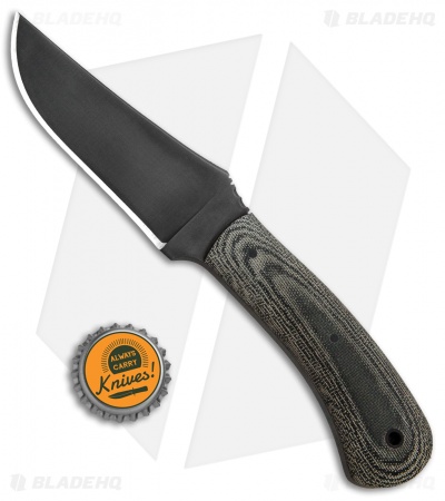 Winkler Knives Ridge Fixed Blade Knife Canvas (4.1" Black) - Blade HQ