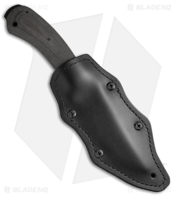 Winkler Knives Crusher Belt Knife Black Canvas Laminate (4.875" Black Caswell)
