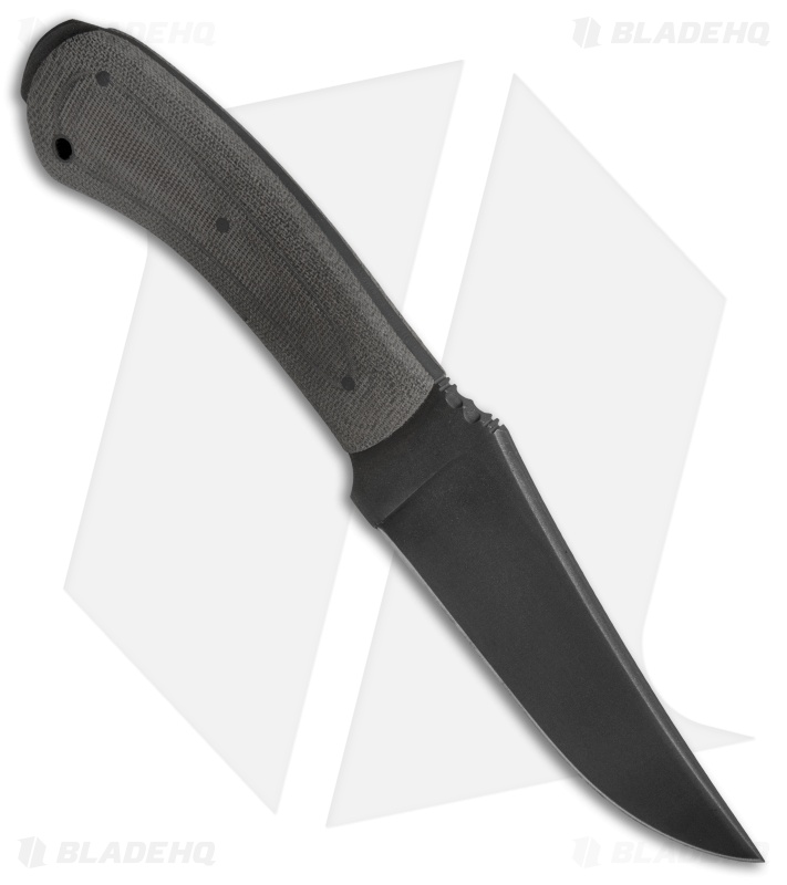 Winkler Knives Crusher Belt Knife Black Canvas Laminate (4.875" Black Caswell)