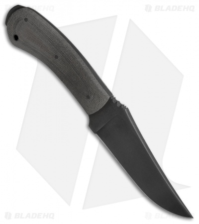 Winkler Knives Crusher Belt Knife Black Canvas Laminate (4.875" Black Caswell)