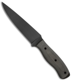 Winkler Knives Recon Fixed Blade Knife Black Micarta (5.875" Black)