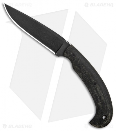 Winkler Knives Contingency Fixed Blade Knife Black Canvas Laminate (3.75" Black)