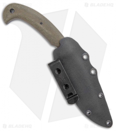 Winkler Knives Contingency Fixed Blade Knife Green Laminate (3.75" Black)