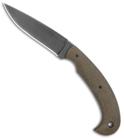 Winkler Knives Contingency Fixed Blade Knife Green Canvas Laminate (3.75" Black)