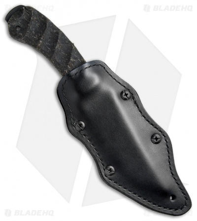 Winkler Knives Crusher Belt Knife Black Sculpted Rubber (4.875" Caswell)