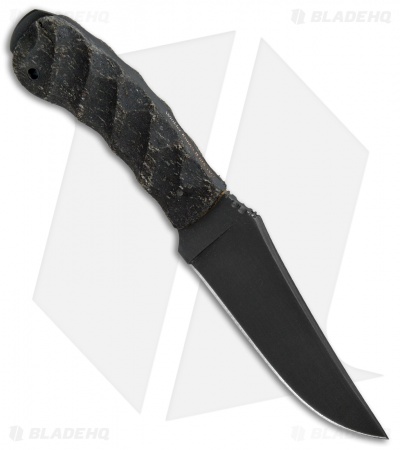 Winkler Knives Crusher Belt Knife Black Sculpted Rubber (4.875" Caswell)