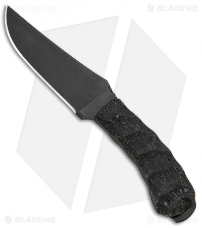 Winkler Knives Crusher Belt Knife Black Sculpted Rubber (4.875" Caswell)