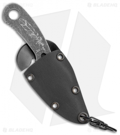 Winkler Knives Jason Knight Zipper Feather Neck Knife (2.5" Black Oxide)