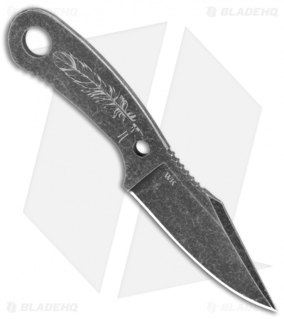Winkler Knives Jason Knight Zipper Feather Neck Knife (2.5" Black Oxide)