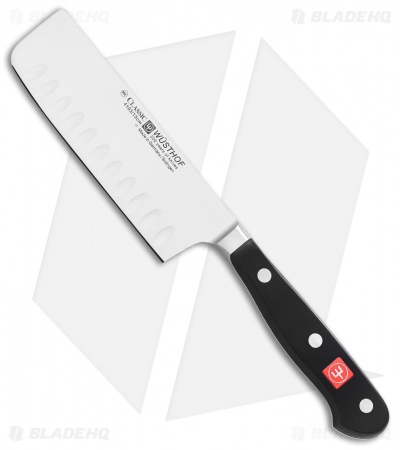 Wusthof Classic 5" Hollow Edge Nakiri Kitchen Knife Black Polymer